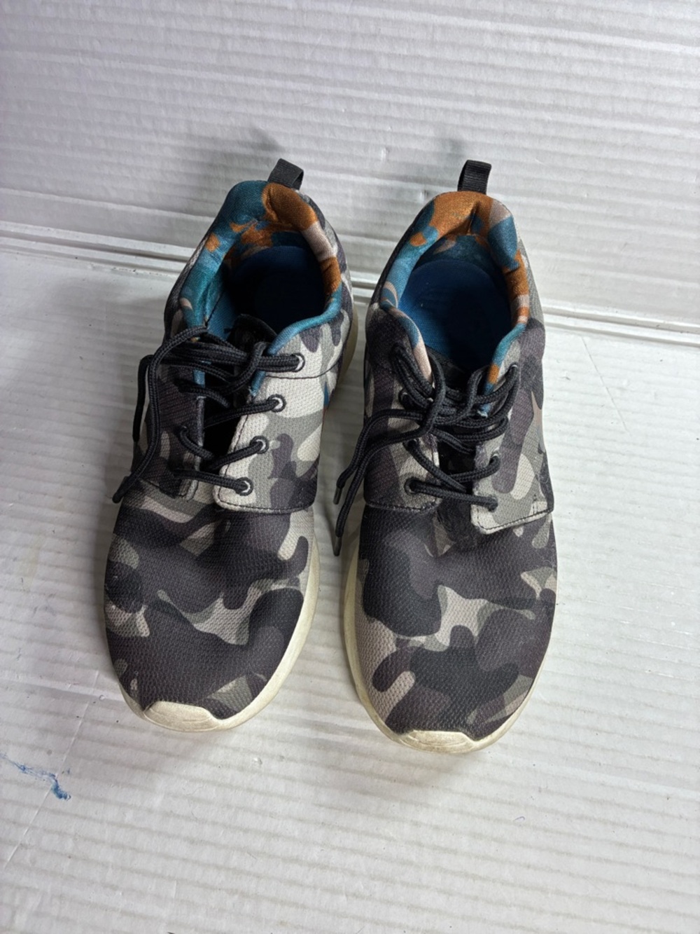 Nike Men's Camouflage Casual Sneakers - Black/Grey USED SKU 599432-040